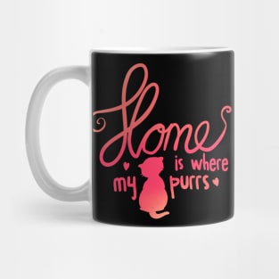 Home is where my cat purrs Mug